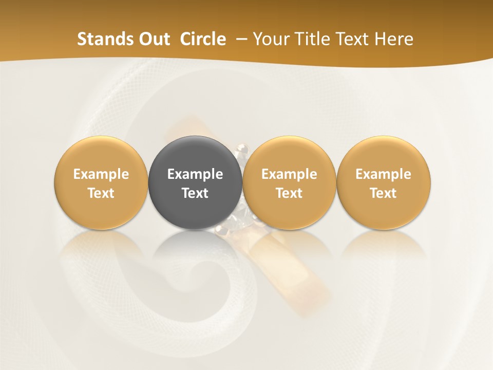 Ring Solitaire Gold PowerPoint Template