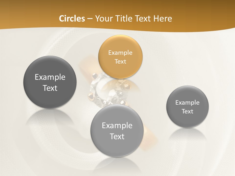 Ring Solitaire Gold PowerPoint Template