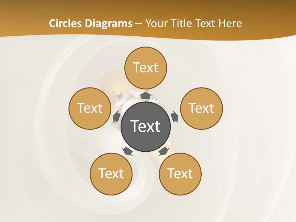 Ring Solitaire Gold PowerPoint Template