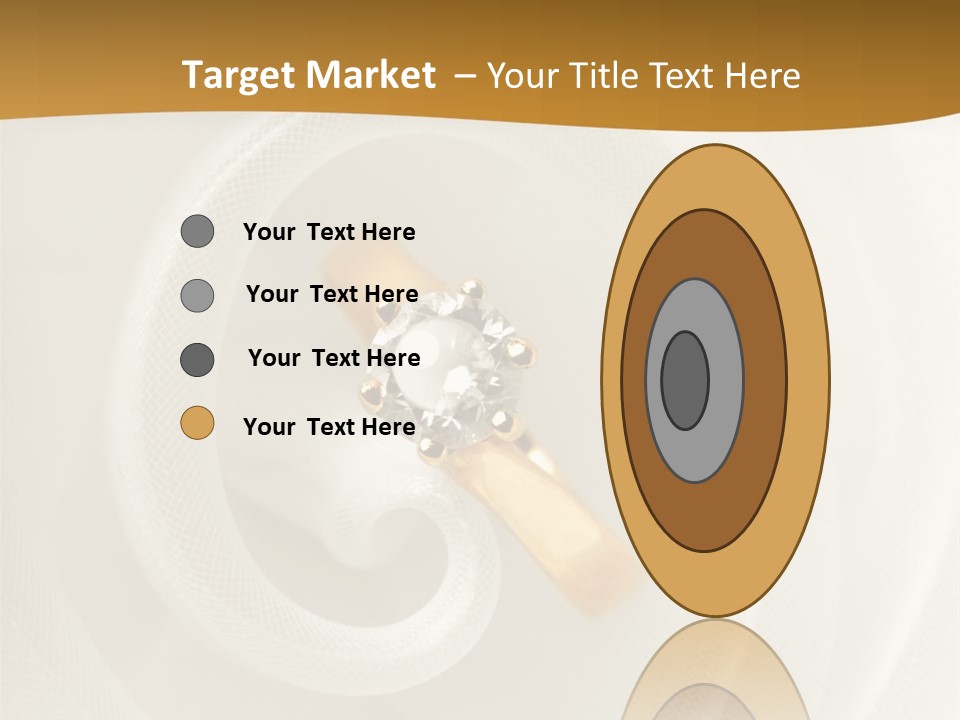 Ring Solitaire Gold PowerPoint Template