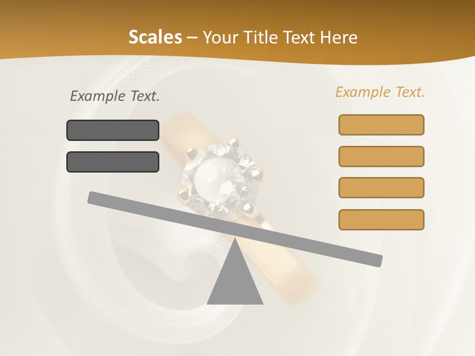Ring Solitaire Gold PowerPoint Template