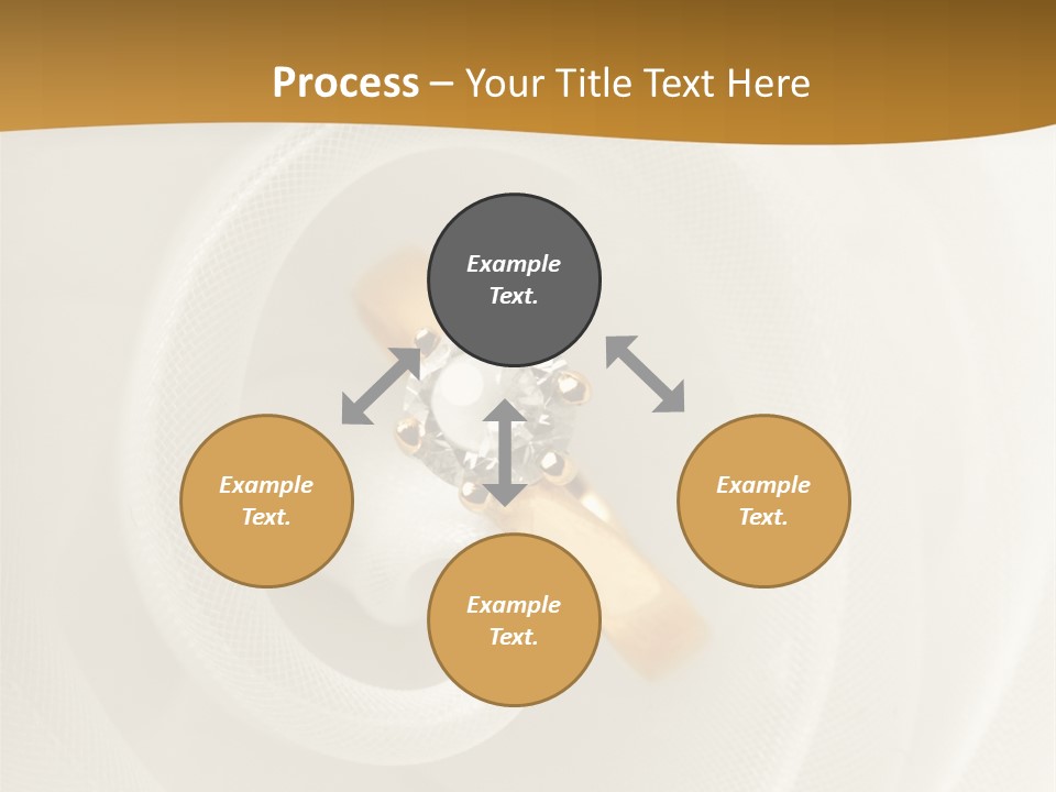 Ring Solitaire Gold PowerPoint Template
