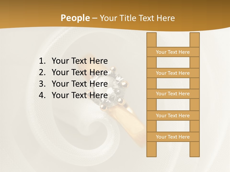 Ring Solitaire Gold PowerPoint Template