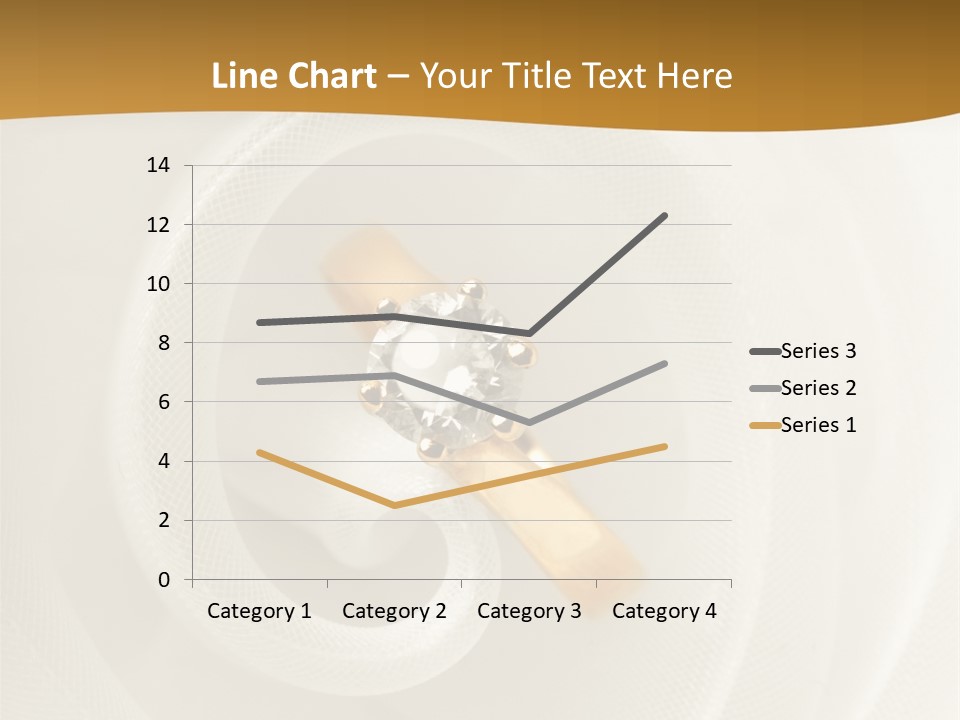 Ring Solitaire Gold PowerPoint Template