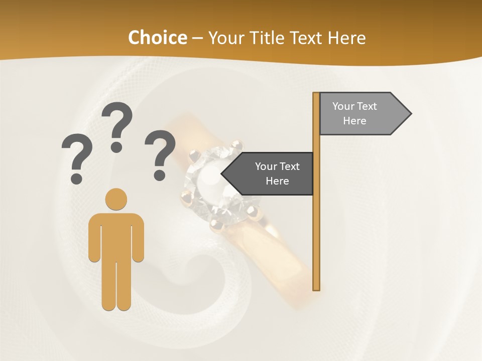 Ring Solitaire Gold PowerPoint Template