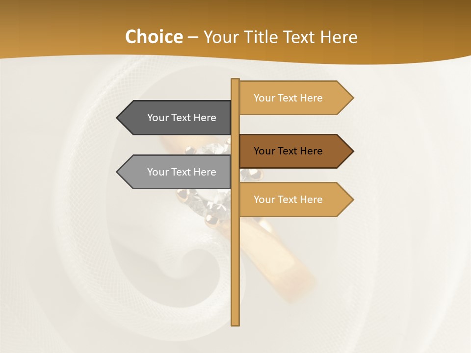 Ring Solitaire Gold PowerPoint Template