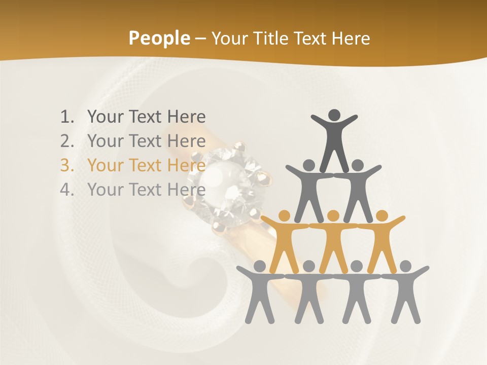 Ring Solitaire Gold PowerPoint Template