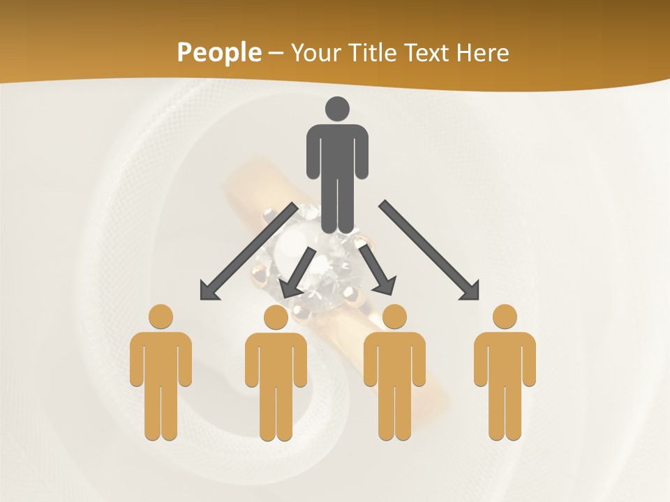 Ring Solitaire Gold PowerPoint Template