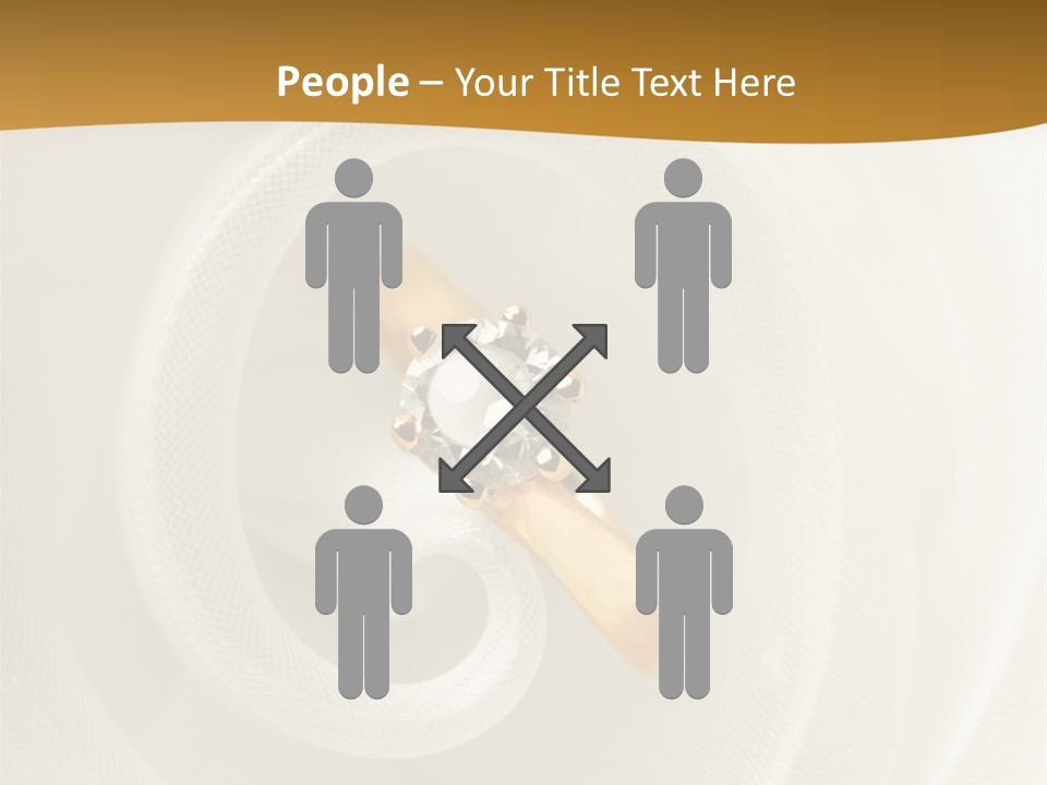Ring Solitaire Gold PowerPoint Template