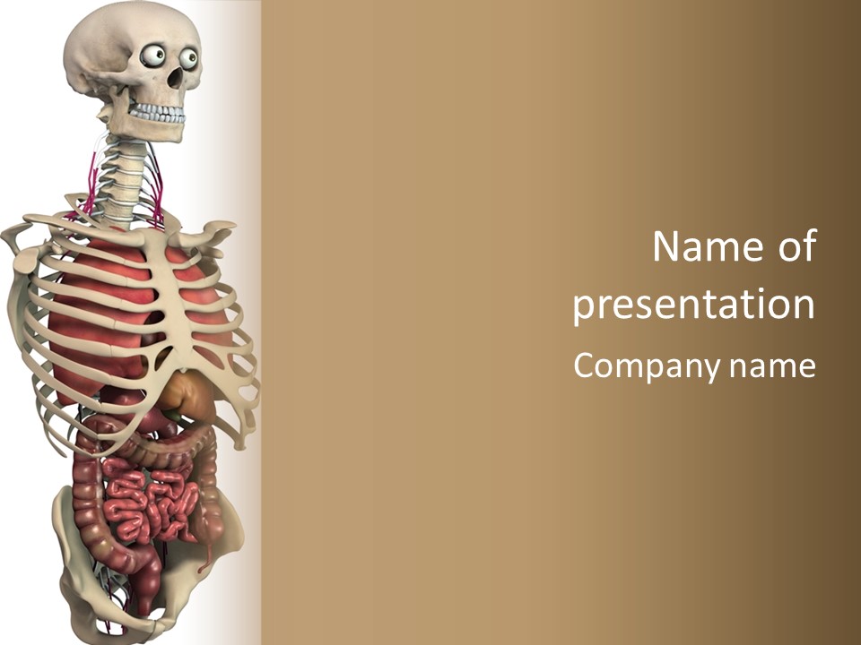 Biology Painful Skeleton PowerPoint Template