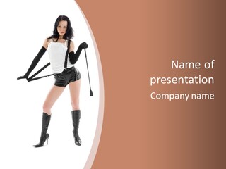 Girl Elegant Isolated PowerPoint Template