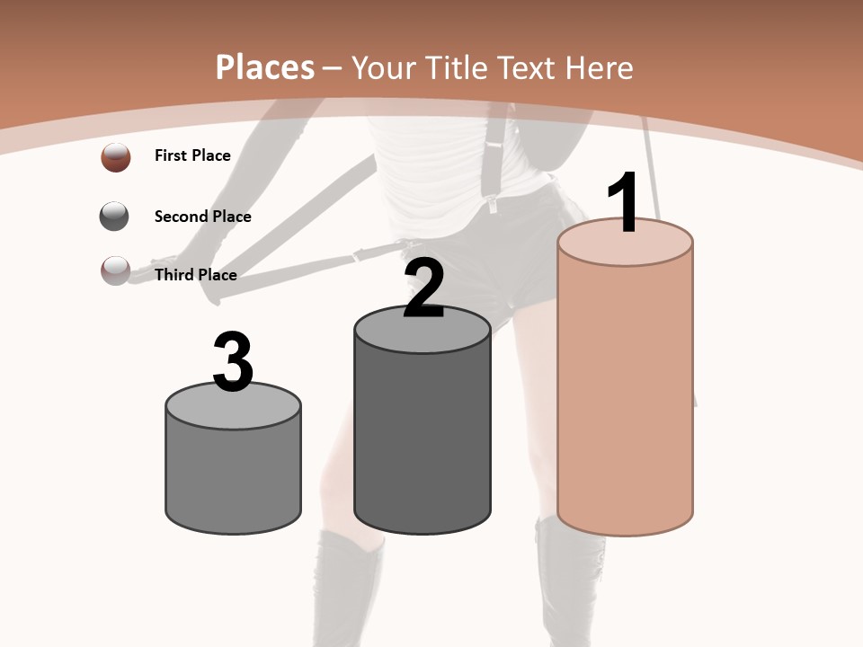 Girl Elegant Isolated PowerPoint Template