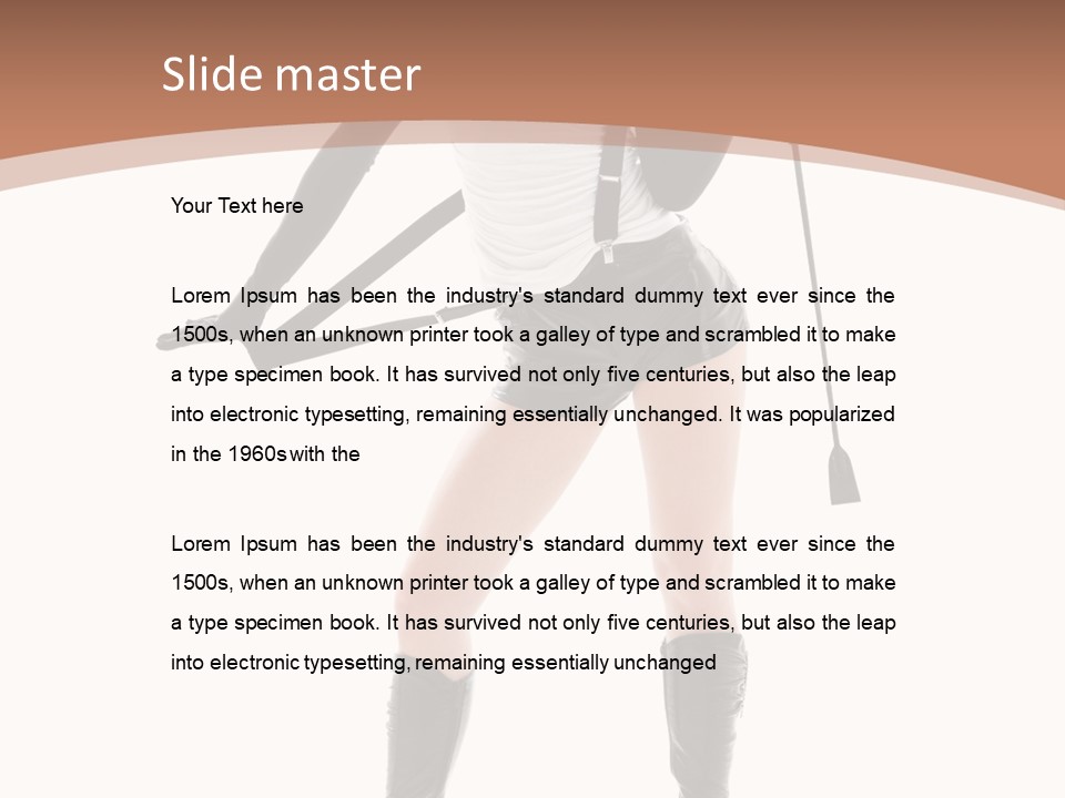 Girl Elegant Isolated PowerPoint Template