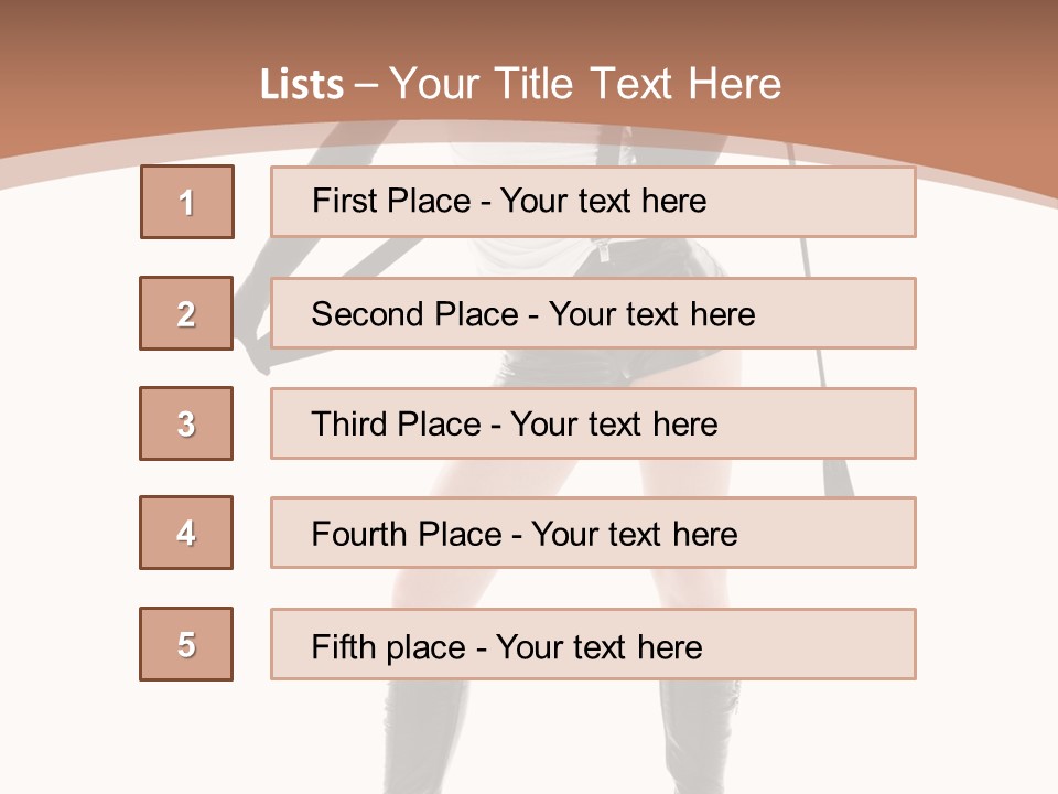 Girl Elegant Isolated PowerPoint Template