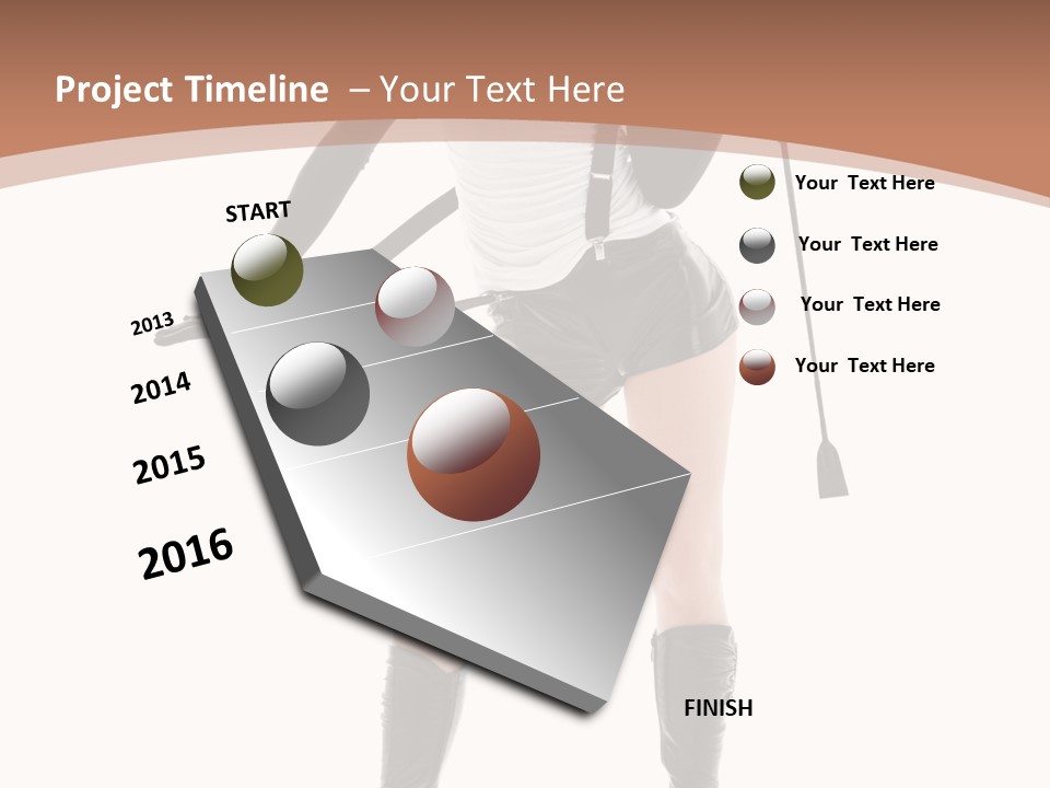 Girl Elegant Isolated PowerPoint Template