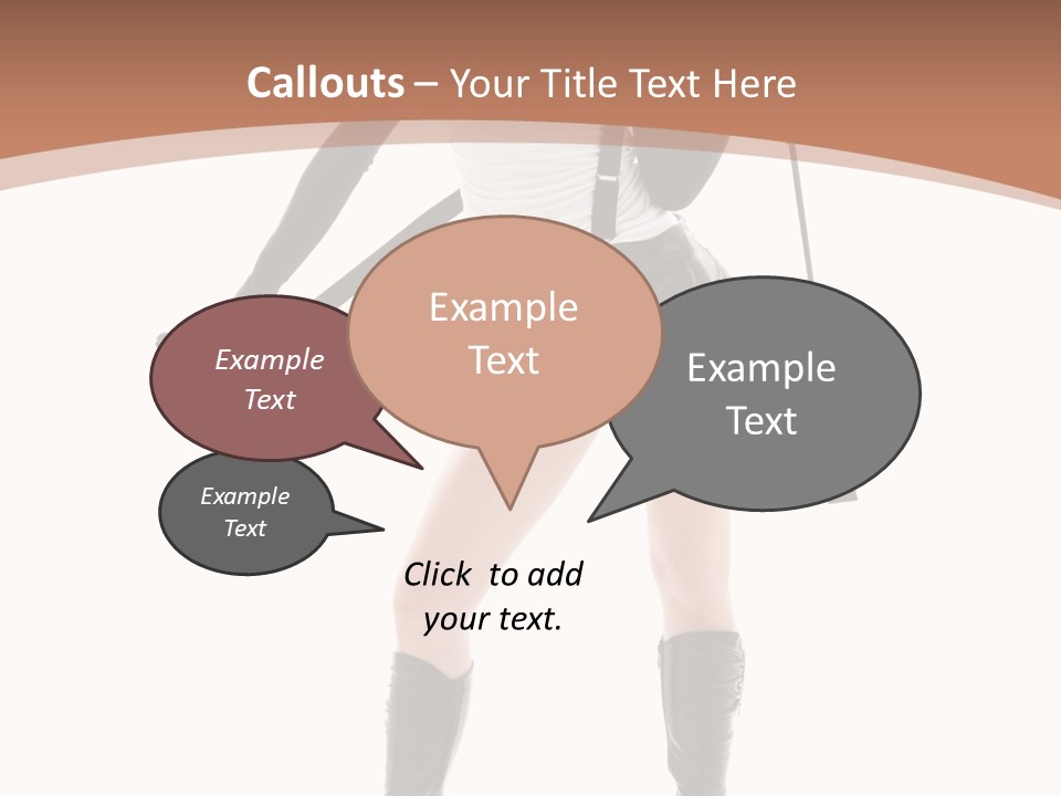 Girl Elegant Isolated PowerPoint Template