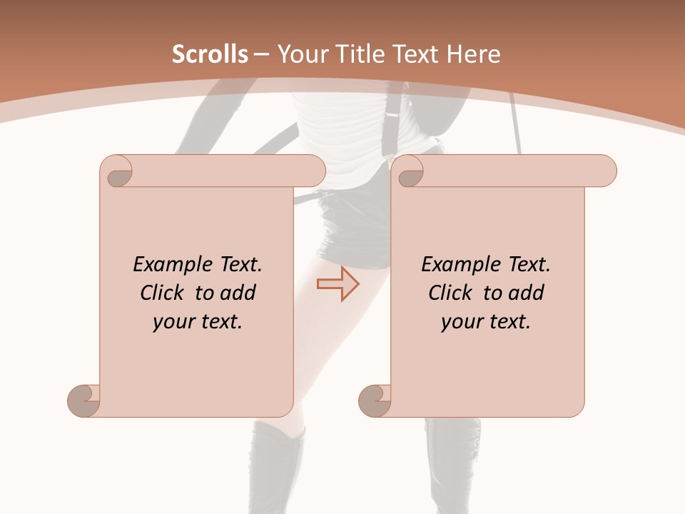 Girl Elegant Isolated PowerPoint Template