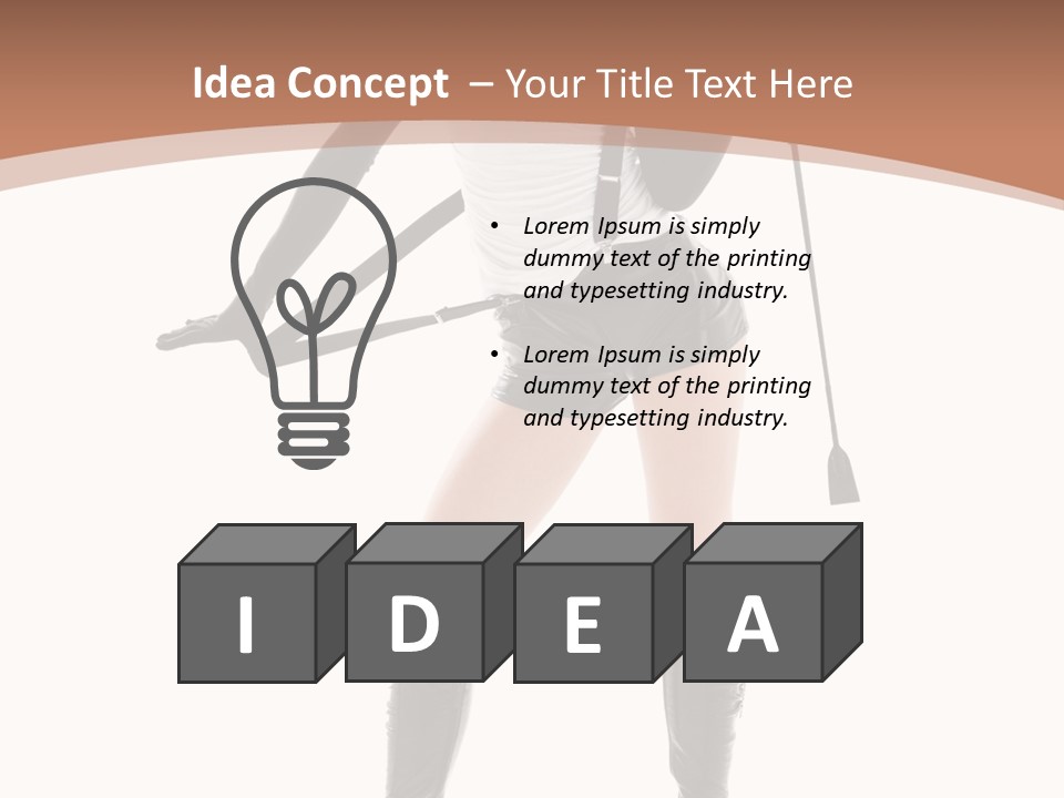 Girl Elegant Isolated PowerPoint Template