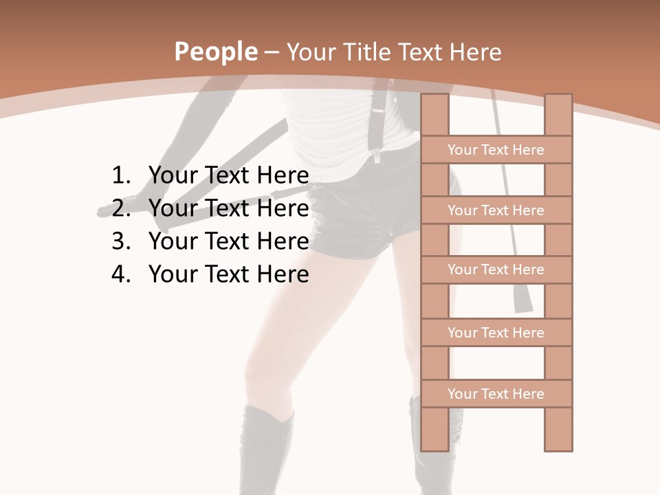 Girl Elegant Isolated PowerPoint Template