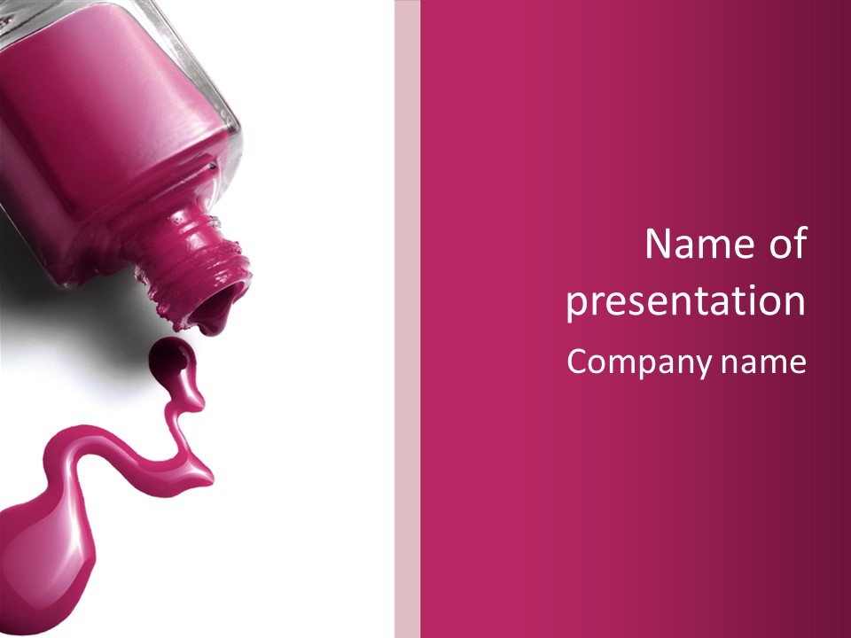 Elegance Pink Polish PowerPoint Template