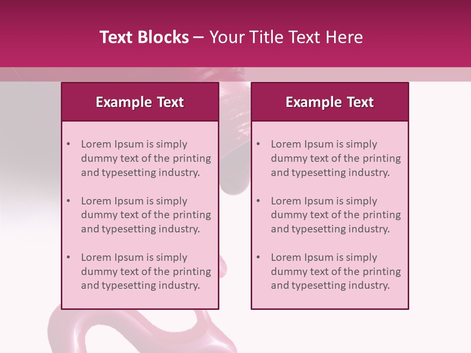 Elegance Pink Polish PowerPoint Template