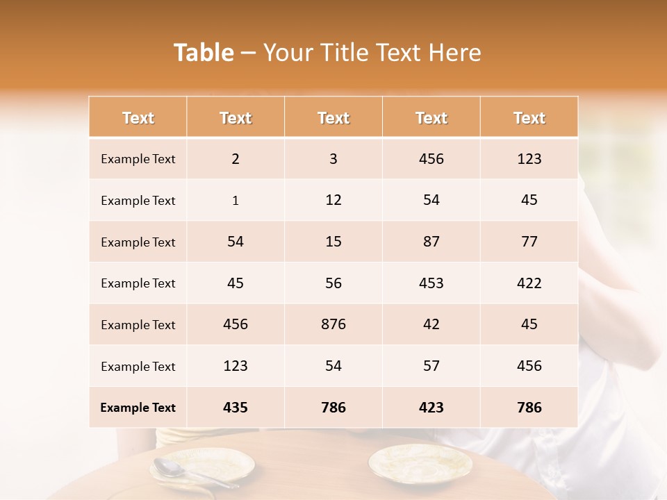 Two Beautiful Women Sitting At A Table Eating Food PowerPoint Template