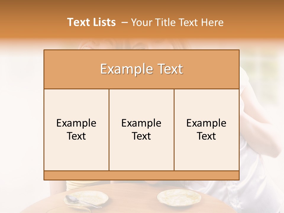 Two Beautiful Women Sitting At A Table Eating Food PowerPoint Template