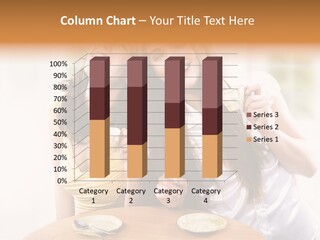 Two Beautiful Women Sitting At A Table Eating Food PowerPoint Template