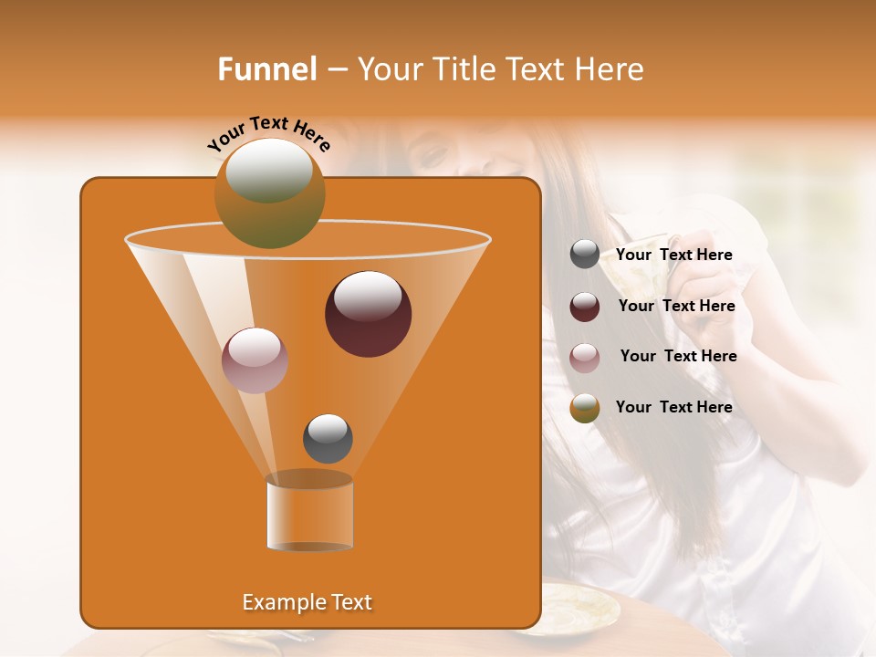 Two Beautiful Women Sitting At A Table Eating Food PowerPoint Template