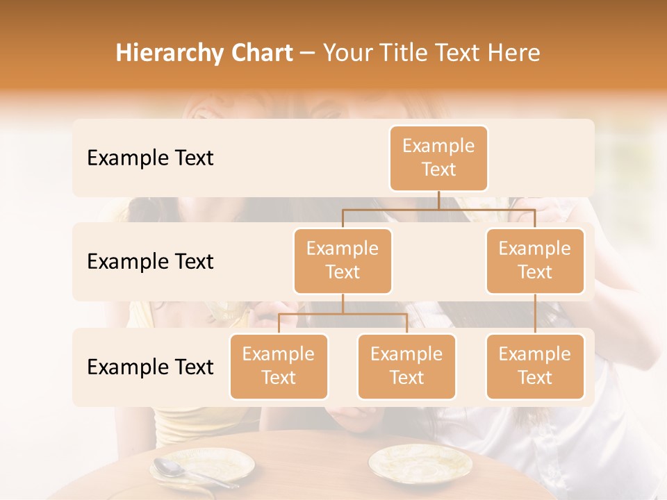 Two Beautiful Women Sitting At A Table Eating Food PowerPoint Template