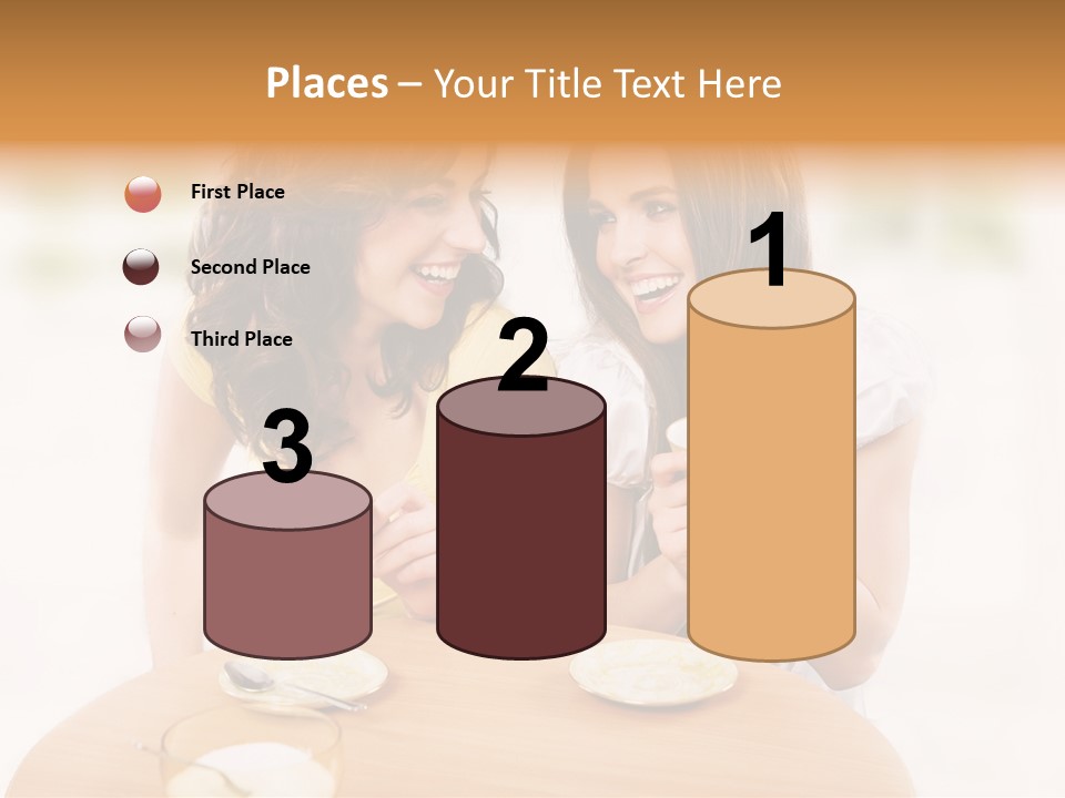 Horizontal Cake People PowerPoint Template