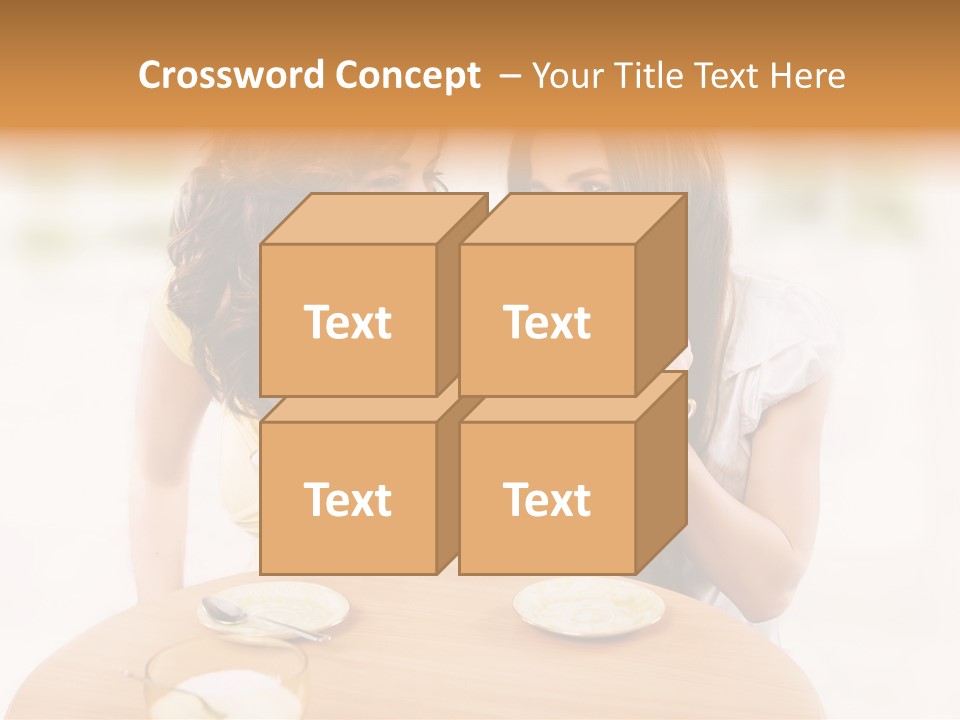 Horizontal Cake People PowerPoint Template