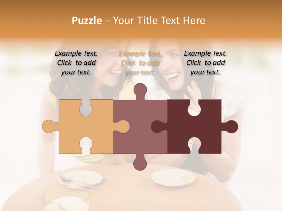 Horizontal Cake People PowerPoint Template