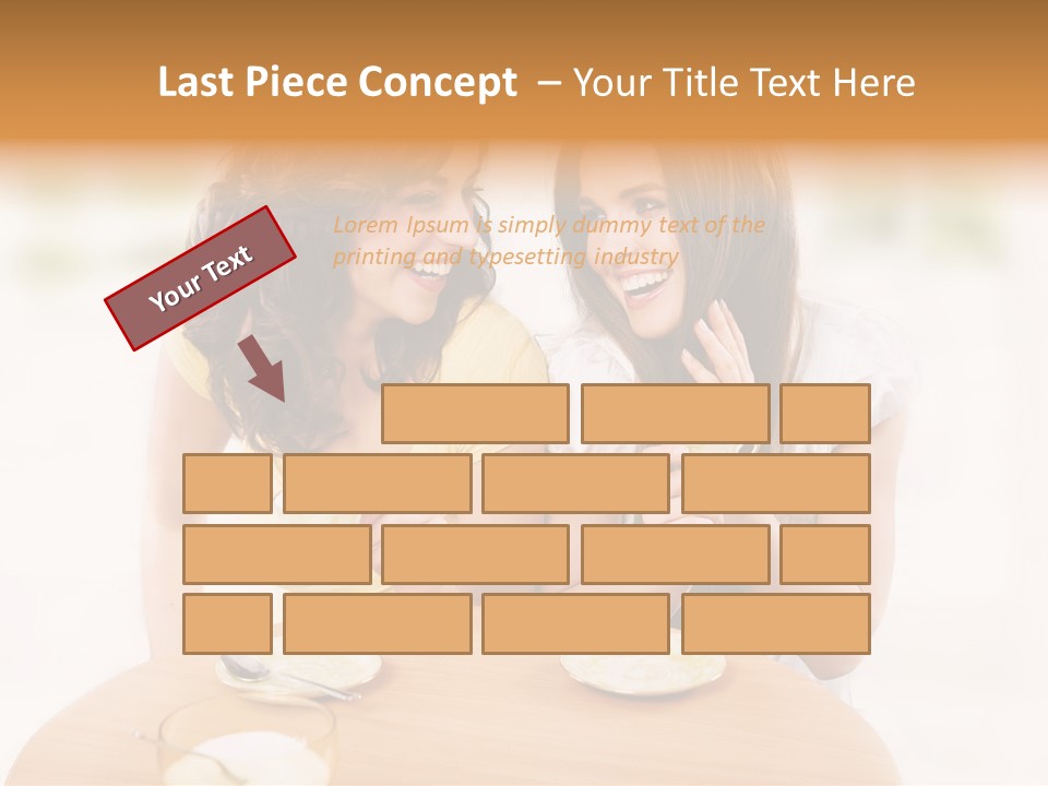 Horizontal Cake People PowerPoint Template