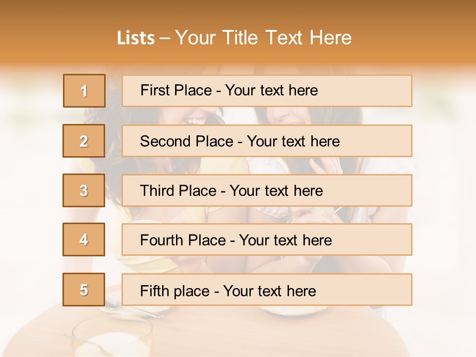 Horizontal Cake People PowerPoint Template