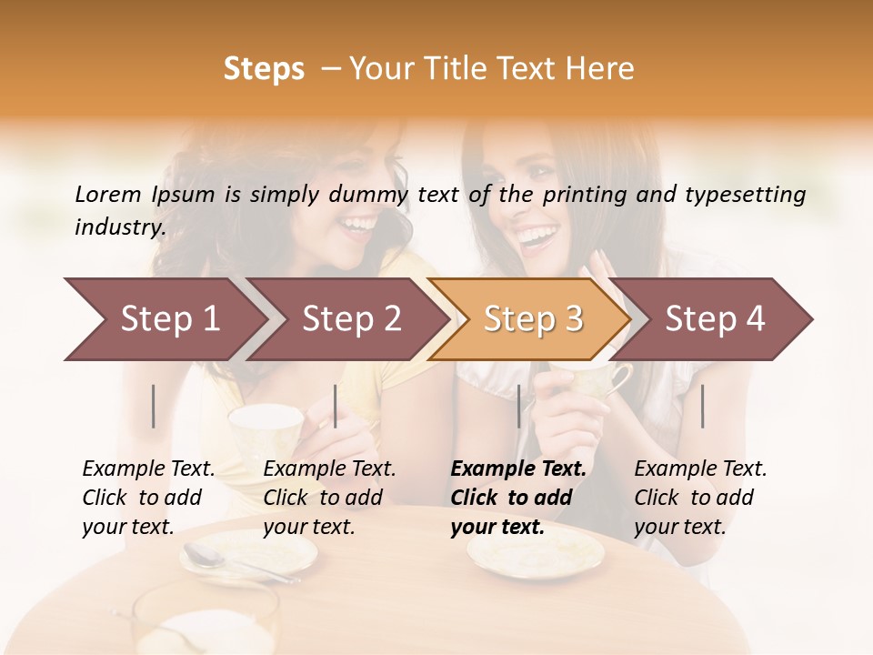 Horizontal Cake People PowerPoint Template