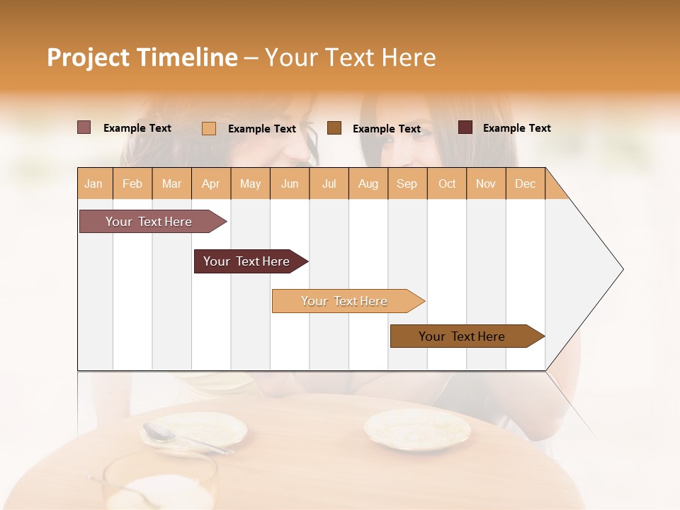 Horizontal Cake People PowerPoint Template