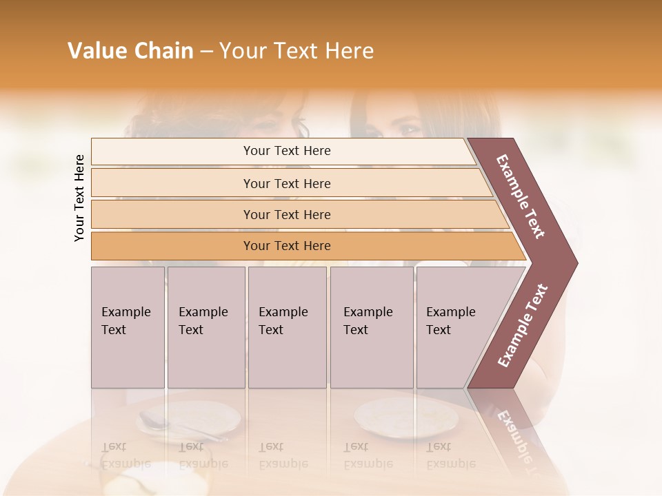 Horizontal Cake People PowerPoint Template
