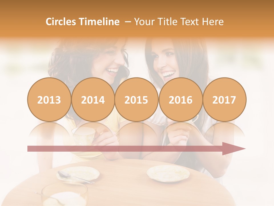 Horizontal Cake People PowerPoint Template