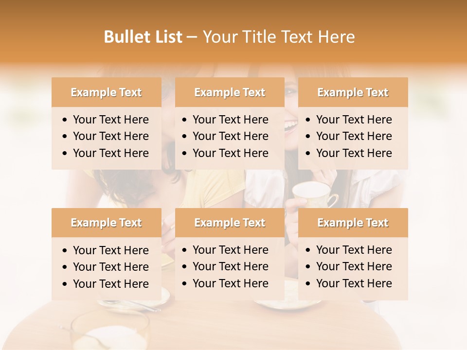 Horizontal Cake People PowerPoint Template