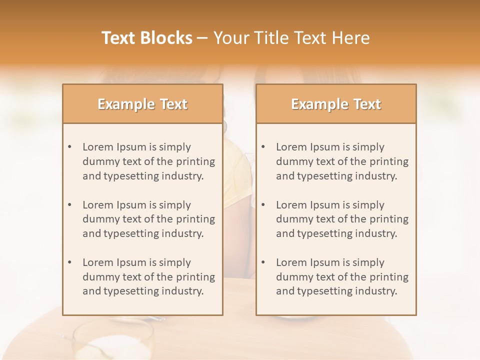 Horizontal Cake People PowerPoint Template