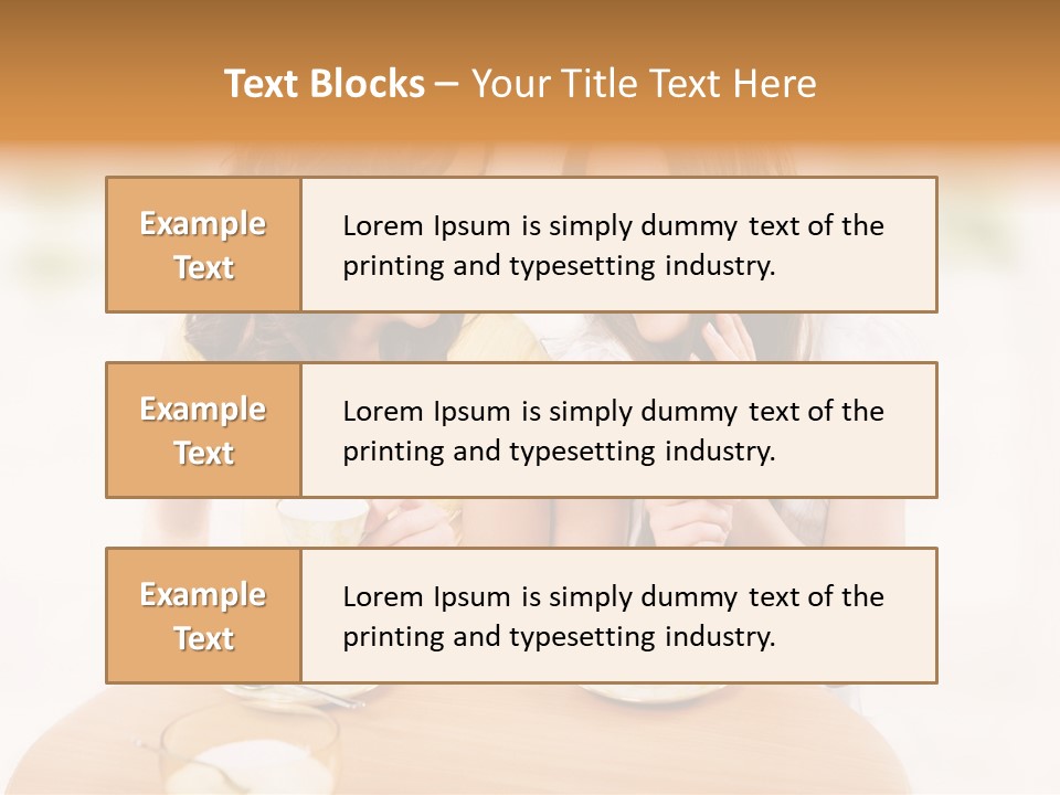Horizontal Cake People PowerPoint Template
