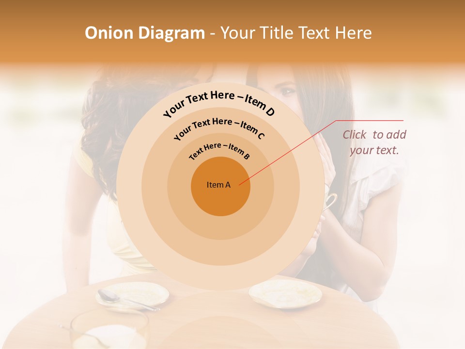 Horizontal Cake People PowerPoint Template