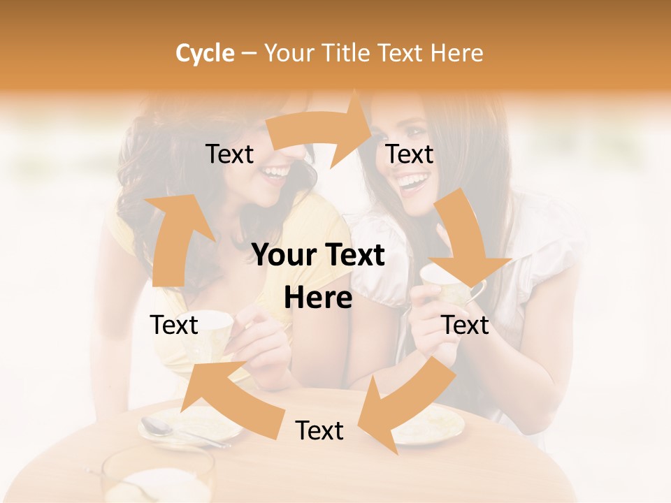 Horizontal Cake People PowerPoint Template