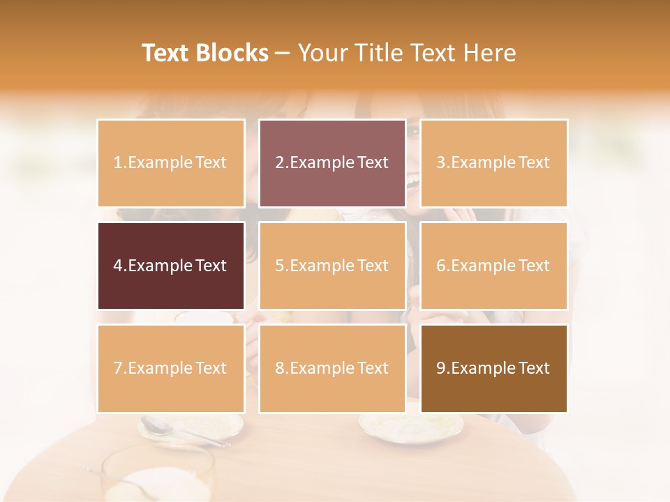 Horizontal Cake People PowerPoint Template