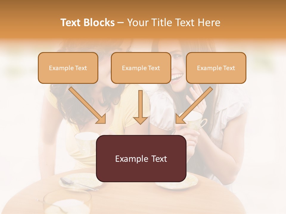 Horizontal Cake People PowerPoint Template