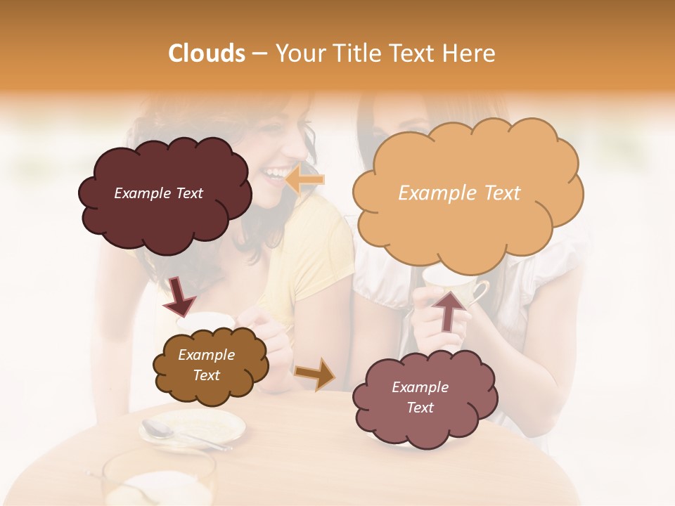 Horizontal Cake People PowerPoint Template
