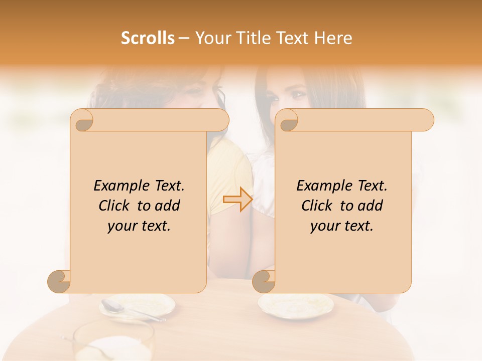 Horizontal Cake People PowerPoint Template