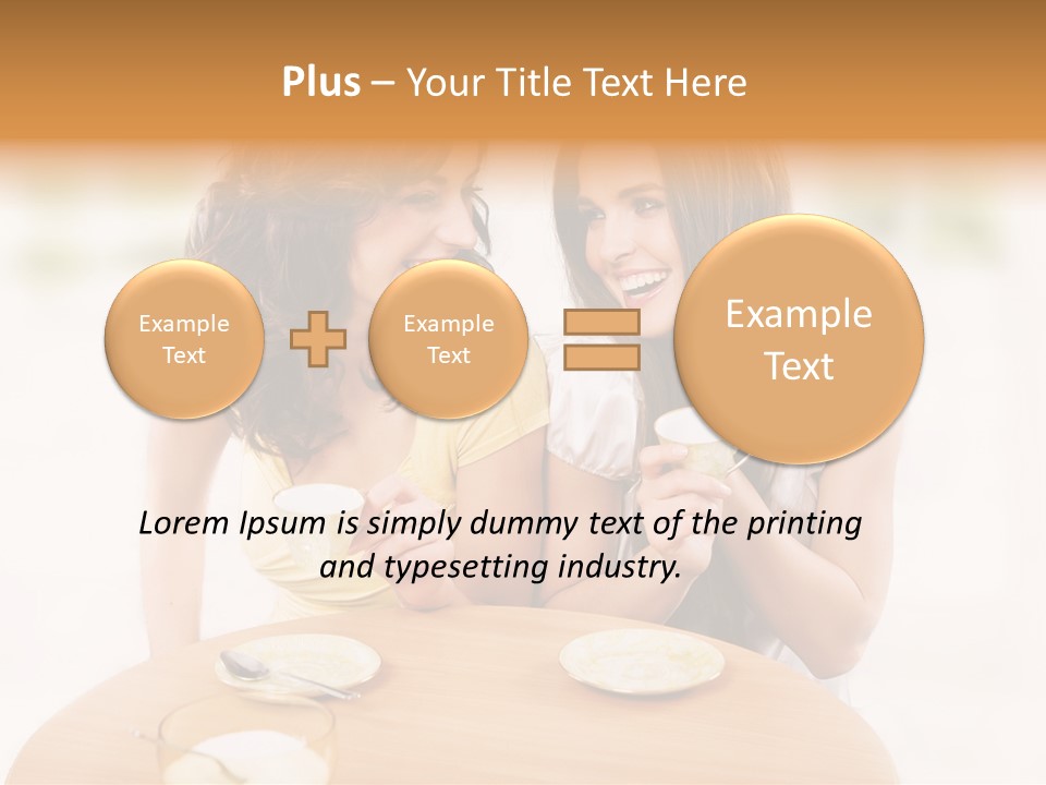Horizontal Cake People PowerPoint Template