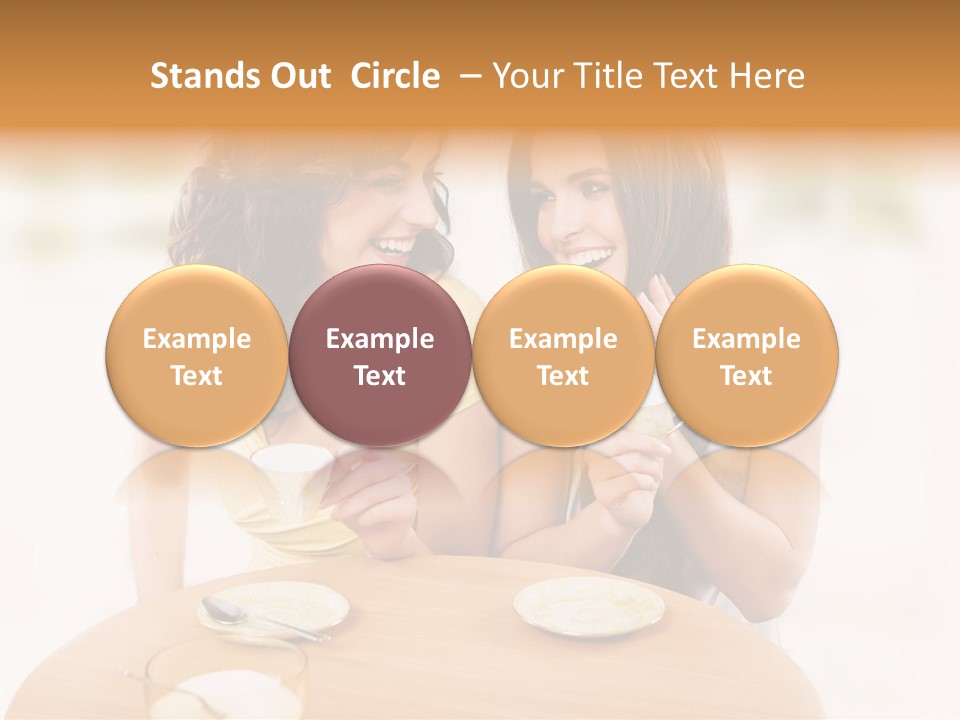 Horizontal Cake People PowerPoint Template